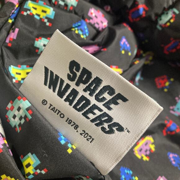 Zara Space Invaders Reversible Quilted Puffer Jacket Womens XS Oversized - Picture 13 of 16